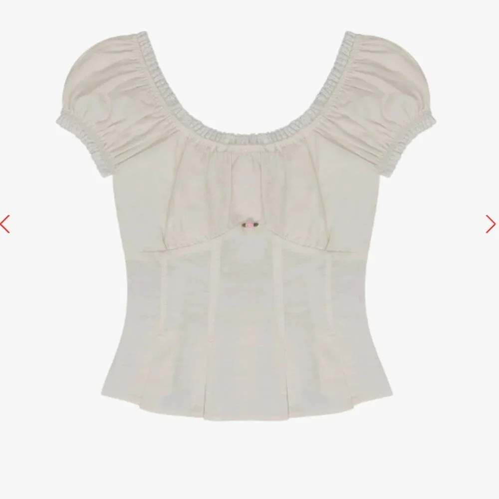 Pat Top Lisa Says Gah Dove white nwt - Picture 3 of 4